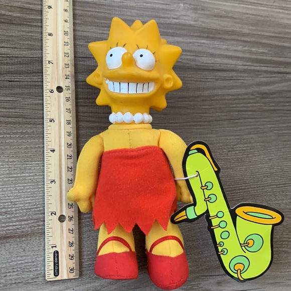 Vintage Lisa Simpson Doll 1990 Matt Groening Cartoon character Stuffed Toy - Picture 2 of 4